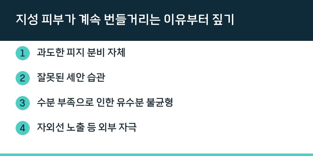 지성 피부가 계속 번들거리는 이유부터 짚기