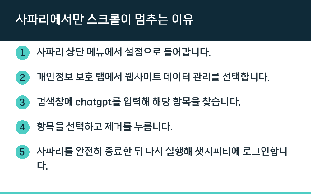 사파리에서만 스크롤이 멈추는 이유