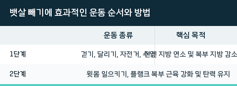 뱃살 빼기에 효과적인 운동 순서와 방법