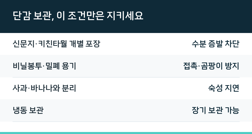 단감 보관, 이 조건만은 지키세요