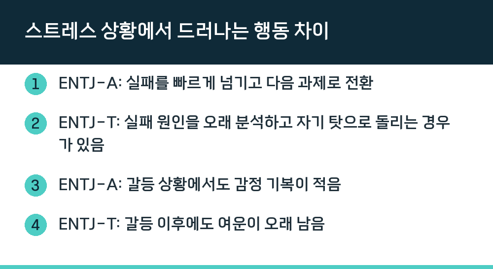 스트레스 상황에서 드러나는 행동 차이