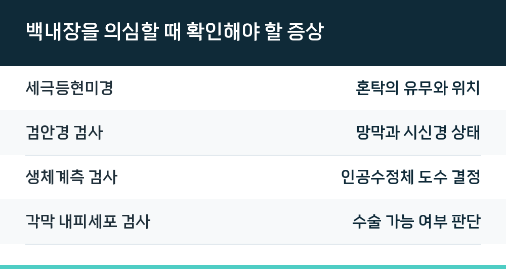 백내장을 의심할 때 확인해야 할 증상