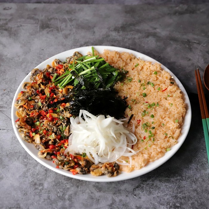 세발나물 비빔밥
