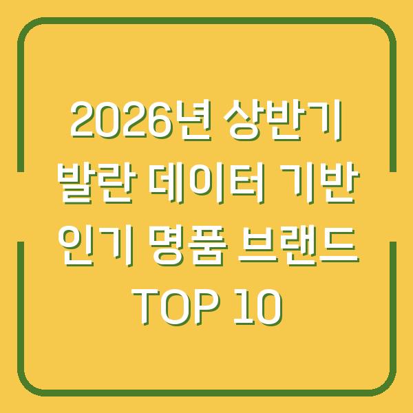 2026년 상반기 발란 데이터 기반 인기 명품 브랜드 TOP 10