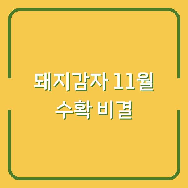 돼지감자, 지금 심으면 11월까지 수확 가능한 이유