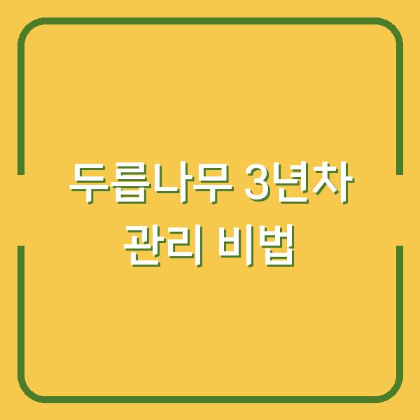 두릅나무 심는 시기부터 수확까지, 농장주가 알려주는 3년차 관리 비법