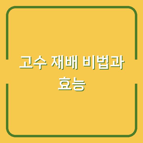 고수 심는 시기부터 수확까지, 3년 키운 농부가 알려주는 재배 비법과 효능